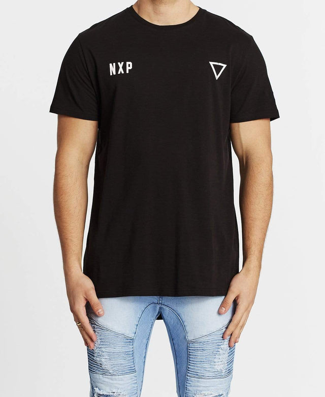 Nena & Pasadena Rise And Fall Cape Back T-Shirt Jet Black