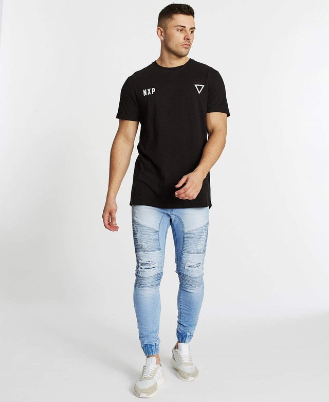 Nena & Pasadena Rise And Fall Cape Back T-Shirt Jet Black
