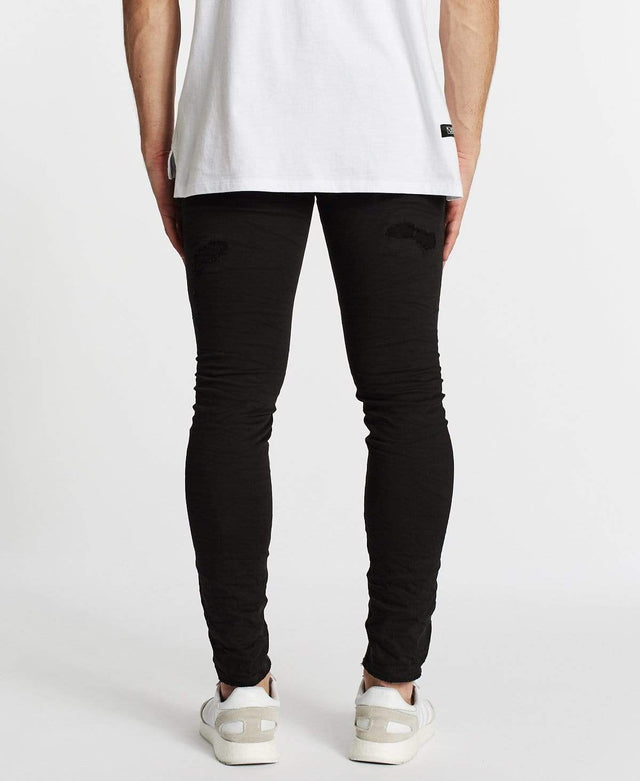Nena & Pasadena Shredder Skinny Jean Destroyed Black