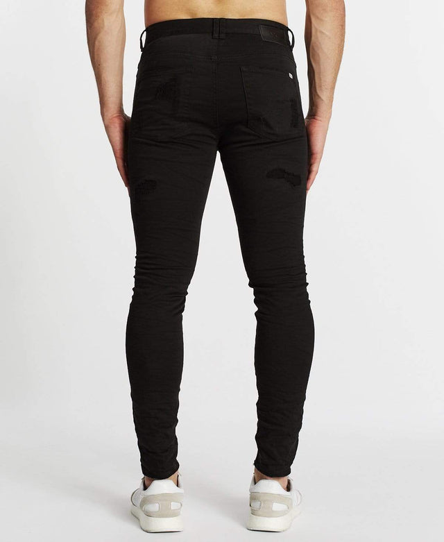 Nena & Pasadena Shredder Skinny Jean Destroyed Black