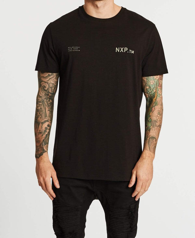 Nena & Pasadena Suzuka Cape Back T-Shirt Jet Black