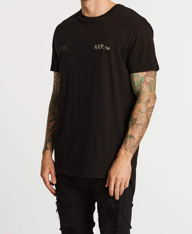 Nena & Pasadena Suzuka Cape Back T-Shirt Jet Black