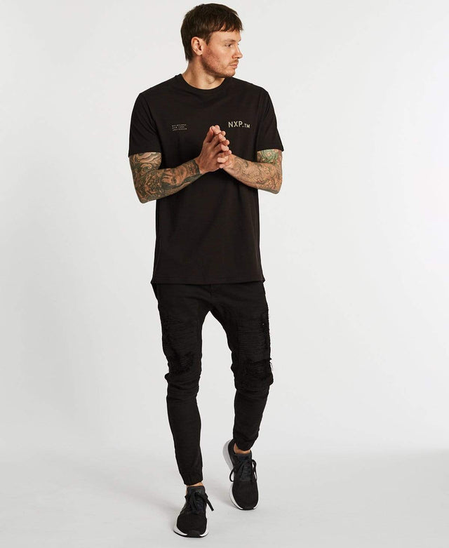 Nena & Pasadena Suzuka Cape Back T-Shirt Jet Black