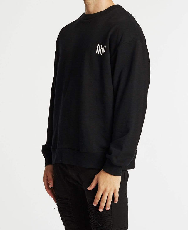 Nena & Pasadena Symptoms Relaxed Fit Jumper Jet Black