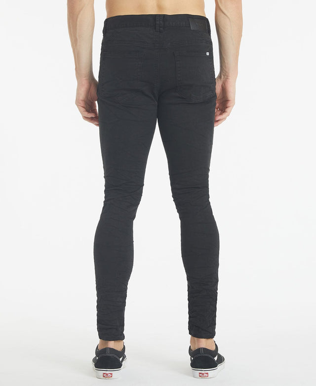 Nena & Pasadena Tyler Super Skinny Fit Jean Destroyed Jet Black