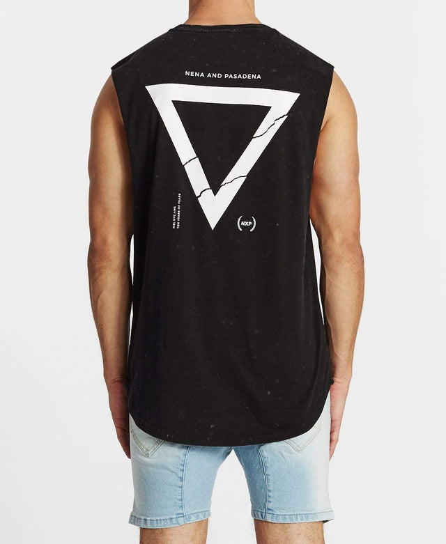 Nena & Pasadena Ultimatium Scoop Back Muscle Tee Acid Black