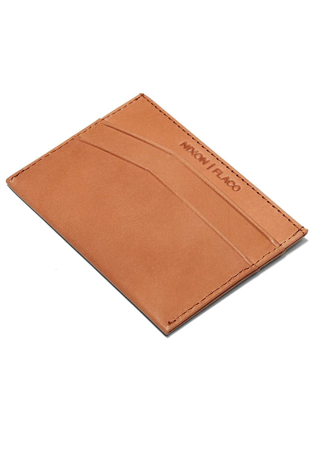 model wears Flaco Leather Card Wallet Tan Wallets Brown - image 2