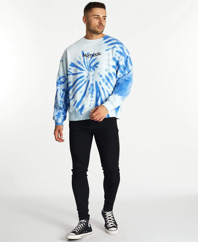 Nomadic Continuous Relaxed Jumper Tie Dye Blue