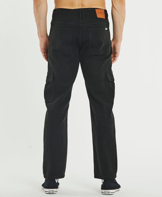 model wears Grayson Cargo Jeans Vintage Black Pants Black - image 7