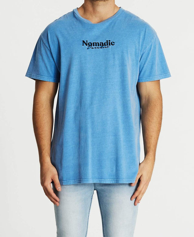 Nomadic Journey Relaxed T-Shirt Pigment Allure Blue