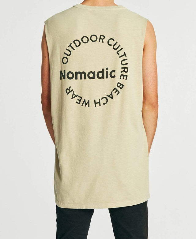 Nomadic Spiral Standard Muscle Tee Pigment Sand