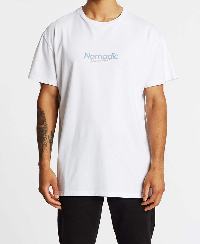 Nomadic Sunset Custom Fit T-Shirt White