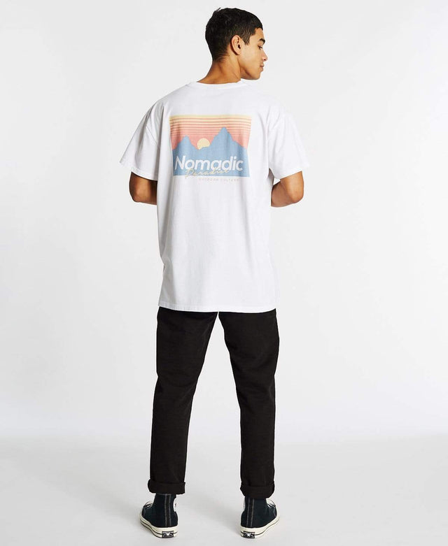 Nomadic Sunset Custom Fit T-Shirt White