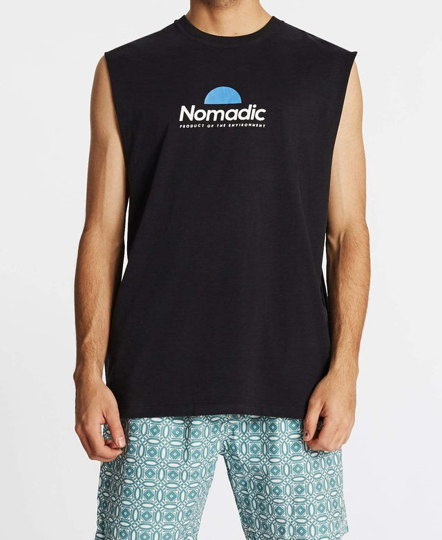 Nomadic Surrounds Standard Muscle Tee Jet Black