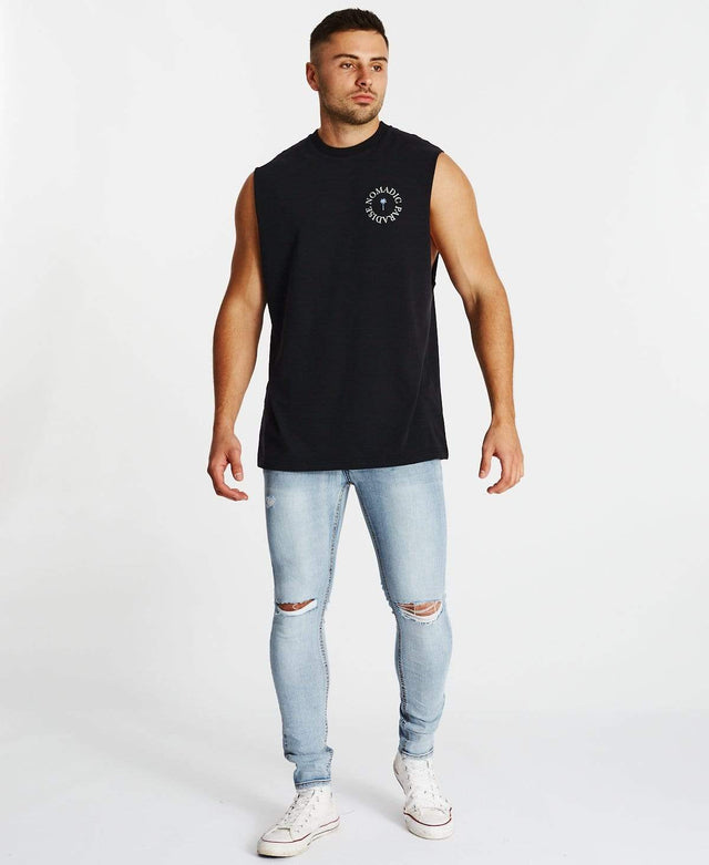 Nomadic Tropics Standard Muscle Tee Jet Black