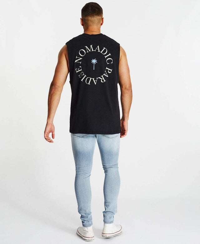 Nomadic Tropics Standard Muscle Tee Jet Black