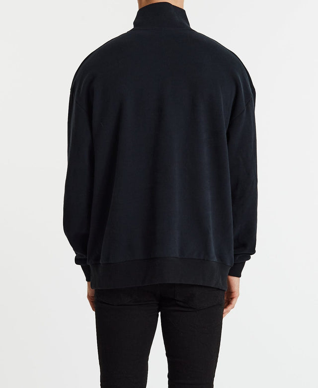 Nomadic View Pull Over Sweater - Jet Black BLACK