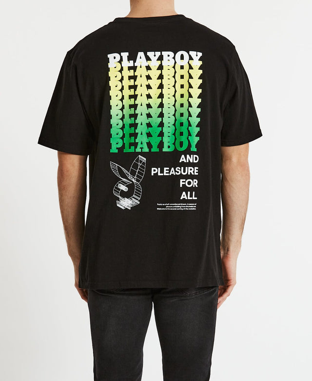 Playboy 3D Stacked Original Fit T-Shirt Black