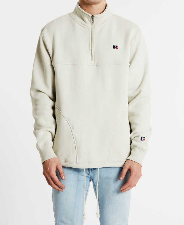 Russell Athletic Redeemer 1/4 Zip Jumper Stone