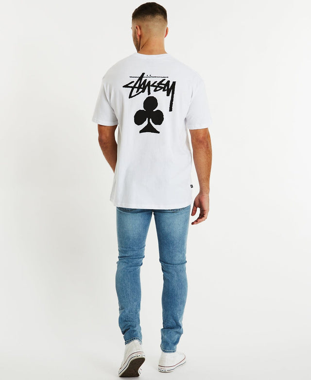 Stussy Club 50/50 SS T-Shirt White