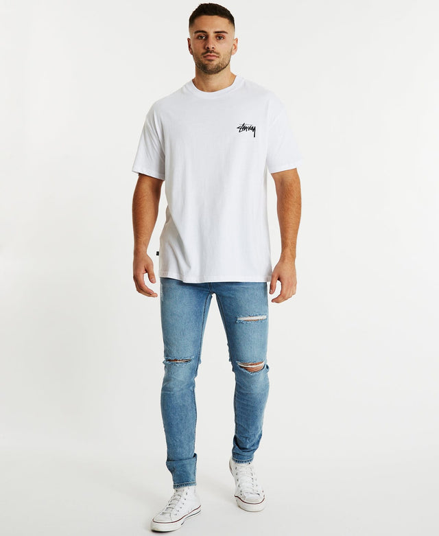 Stussy Club 50/50 SS T-Shirt White