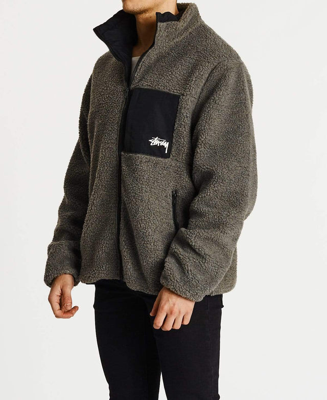 Stussy Stussy Sherpa Jacket Grey Marle