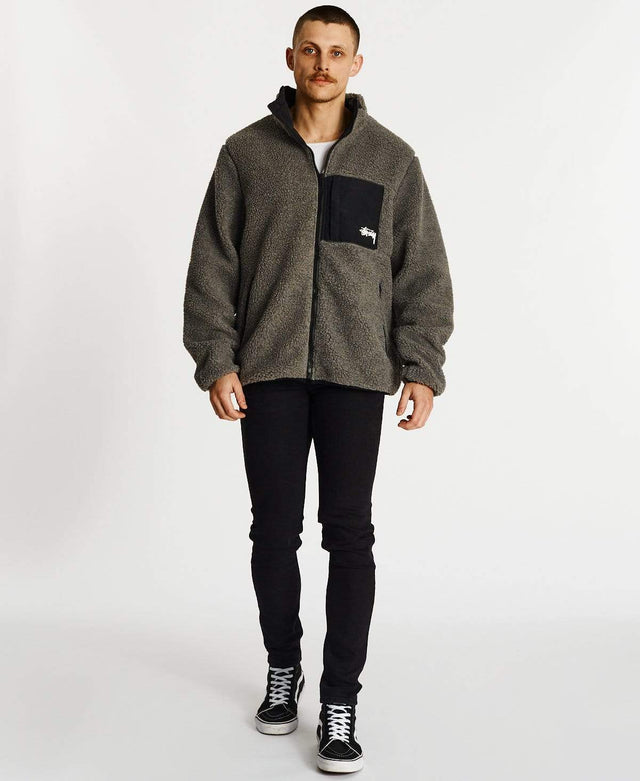 Stussy Stussy Sherpa Jacket Grey Marle
