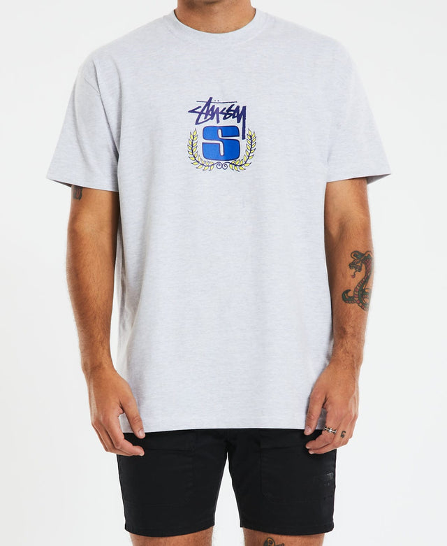 Stussy Wreath T-Shirt Snow Marle Grey