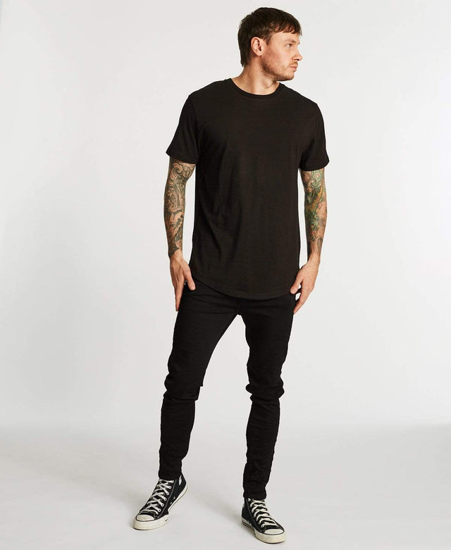 Sushi Radio Baseball T-Shirt Jet Black