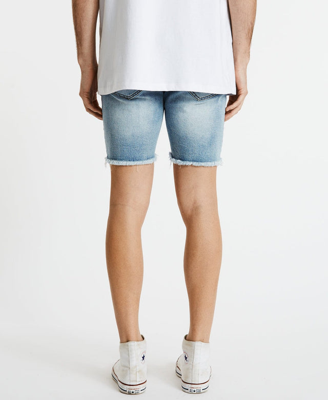 Sushi Radio Blade Runner Raw Hem Short - Destroyed Blue BLUE