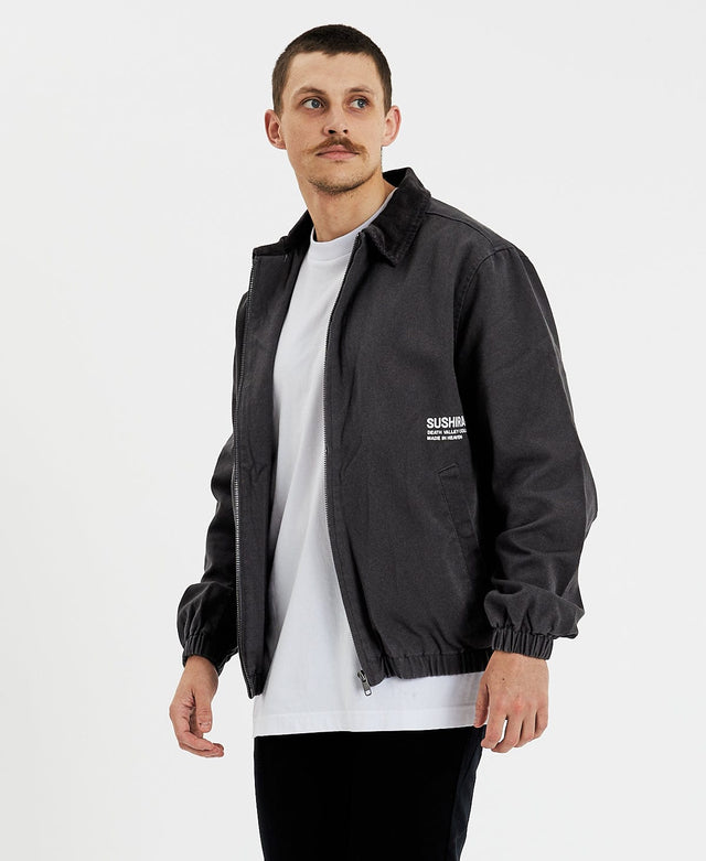 model wears Cadillac Worker Jacket Asphalt Grey Jackets Grey - image 1