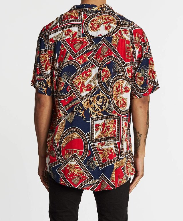 Sushi Radio Casablanca Relaxed Party Shirt Red Print