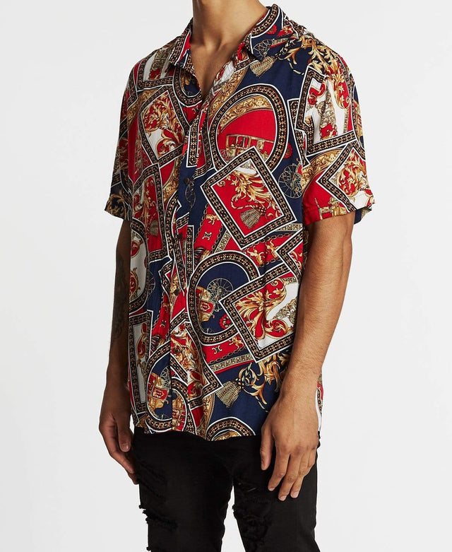 Sushi Radio Casablanca Relaxed Party Shirt Red Print
