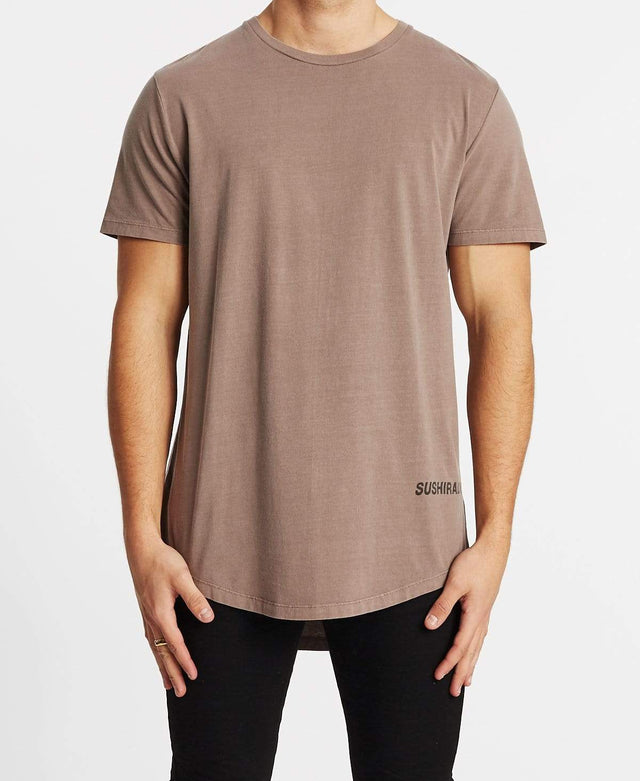 Sushi Radio Common Dual Curved T-Shirt Pigment Shadow Mauve