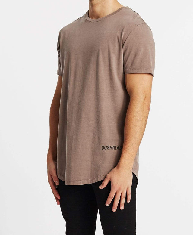 Sushi Radio Common Dual Curved T-Shirt Pigment Shadow Mauve