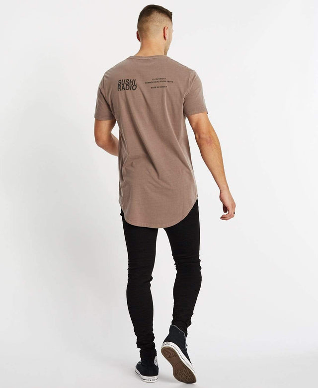 Sushi Radio Common Dual Curved T-Shirt Pigment Shadow Mauve