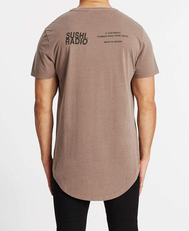 Sushi Radio Common Dual Curved T-Shirt Pigment Shadow Mauve