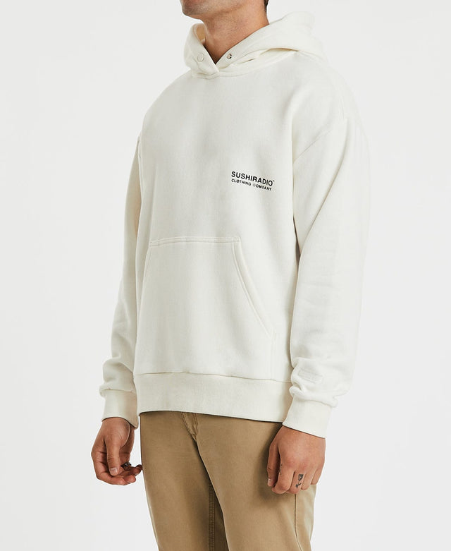 Sushi Radio Dark Studio Relaxed Fit Hoodie - Natural White WHITE