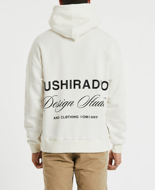 Sushi Radio Dark Studio Relaxed Fit Hoodie - Natural White WHITE