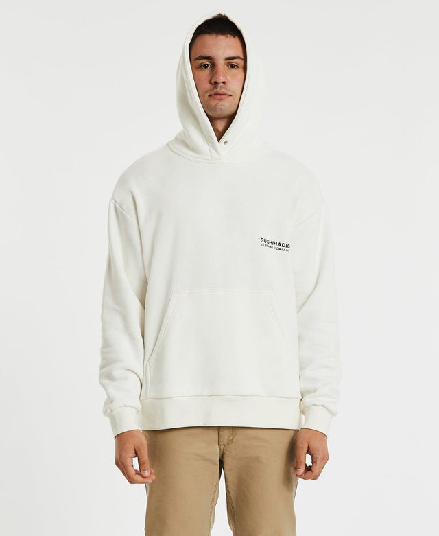 Sushi Radio Dark Studio Relaxed Fit Hoodie - Natural White WHITE