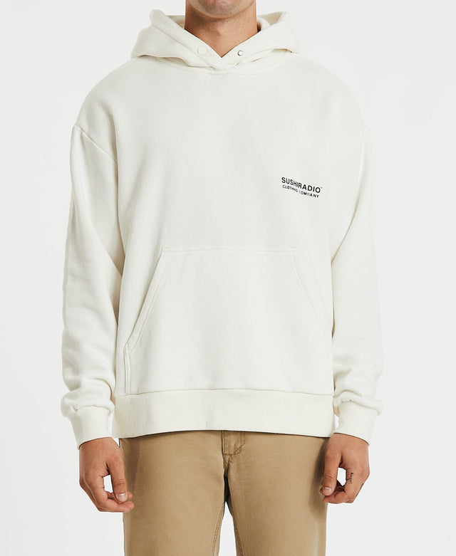 Sushi Radio Dark Studio Relaxed Fit Hoodie - Natural White WHITE