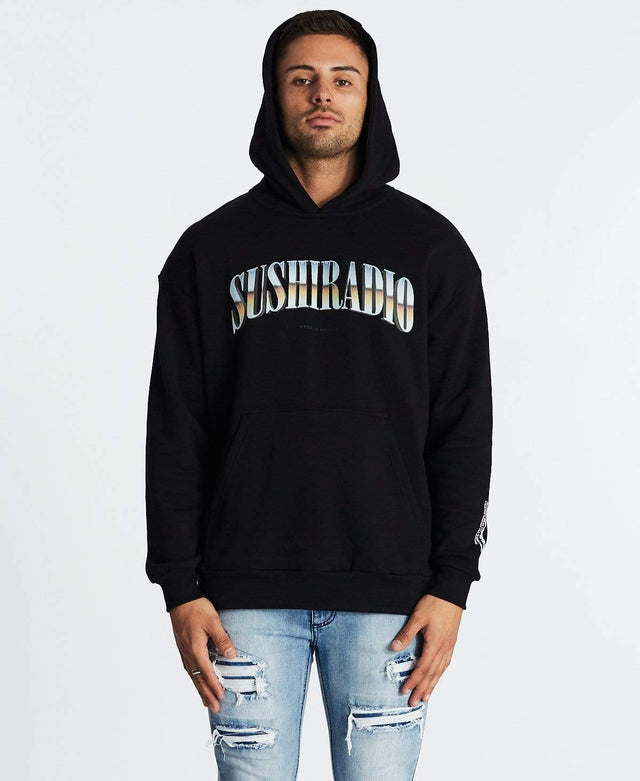 Sushi Radio Fears Relaxed Hoodie Jet Black
