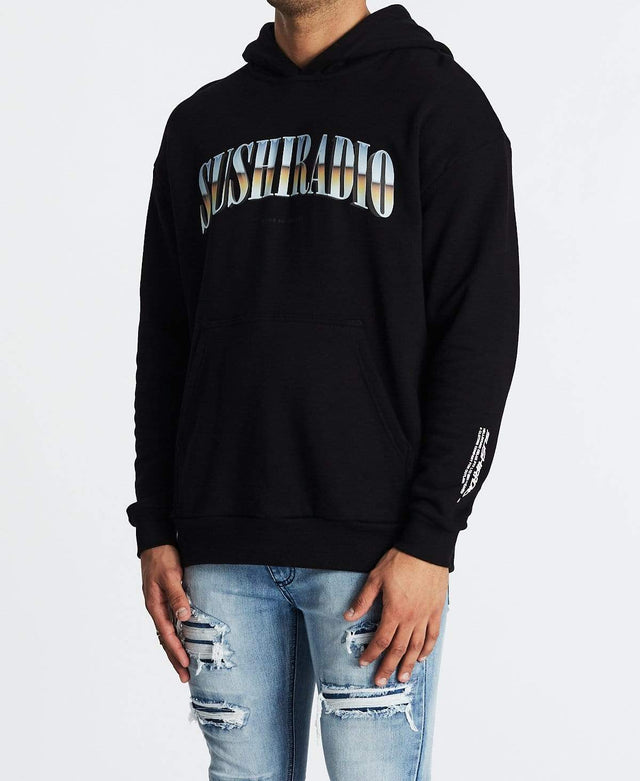 Sushi Radio Fears Relaxed Hoodie Jet Black