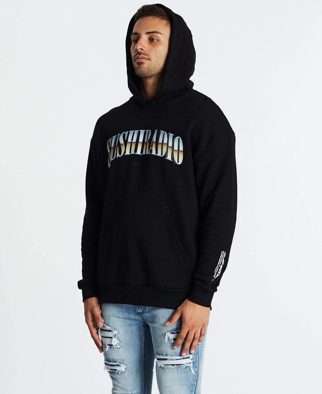 Sushi Radio Fears Relaxed Hoodie Jet Black