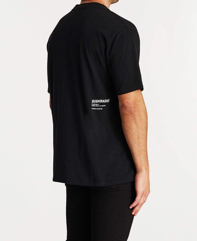 Sushi Radio Freedom Box Fit T-Shirt Jet Black