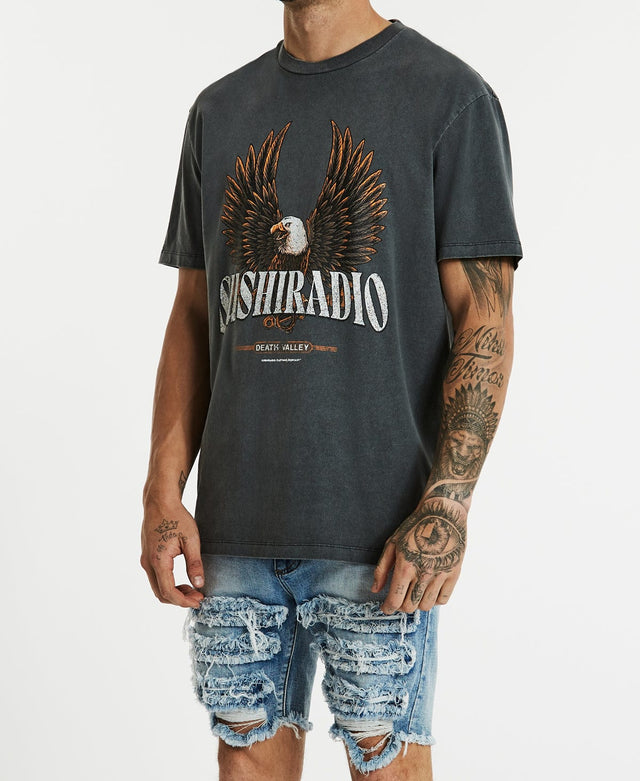 Sushi Radio Hawky Relaxed T-Shirt Pigment Charcoal