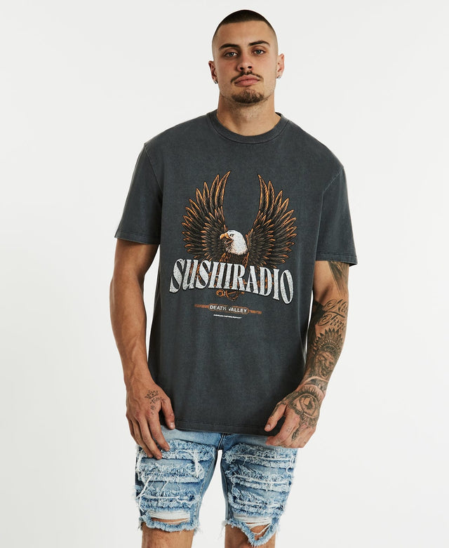 Sushi Radio Hawky Relaxed T-Shirt Pigment Charcoal