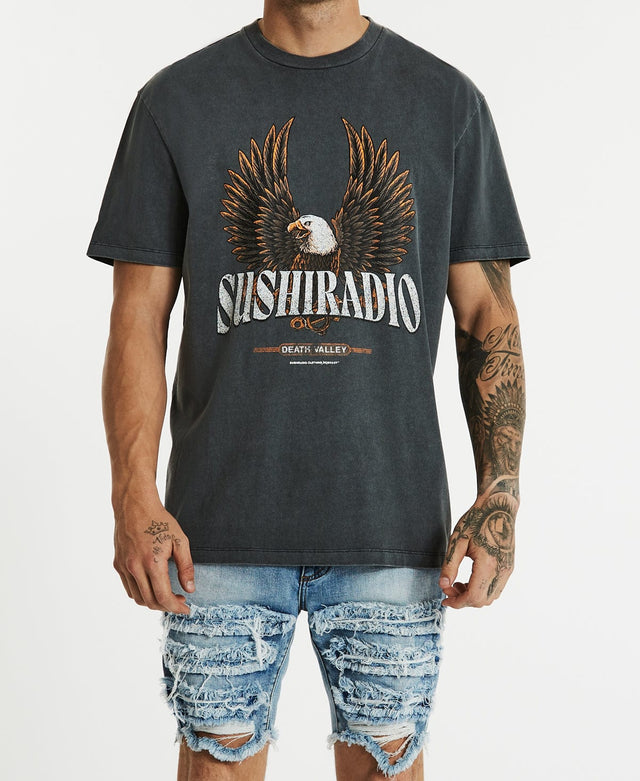 Sushi Radio Hawky Relaxed T-Shirt Pigment Charcoal