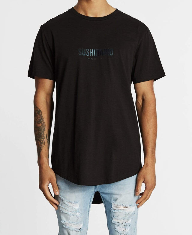 Sushi Radio Heavens Above Dual Scoop T-Shirt Jet Black