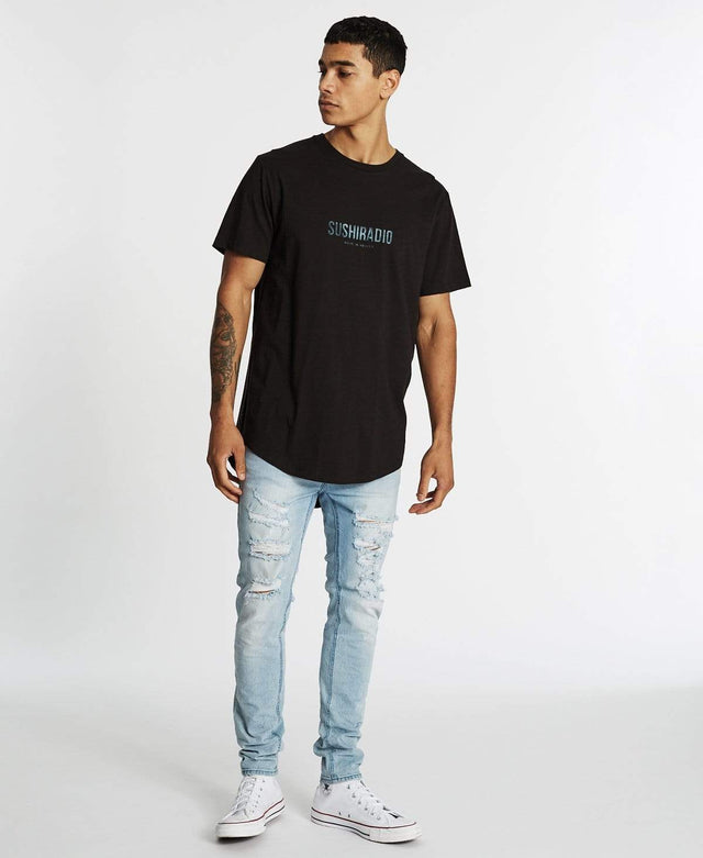 Sushi Radio Heavens Above Dual Scoop T-Shirt Jet Black